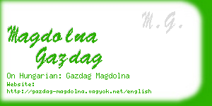 magdolna gazdag business card